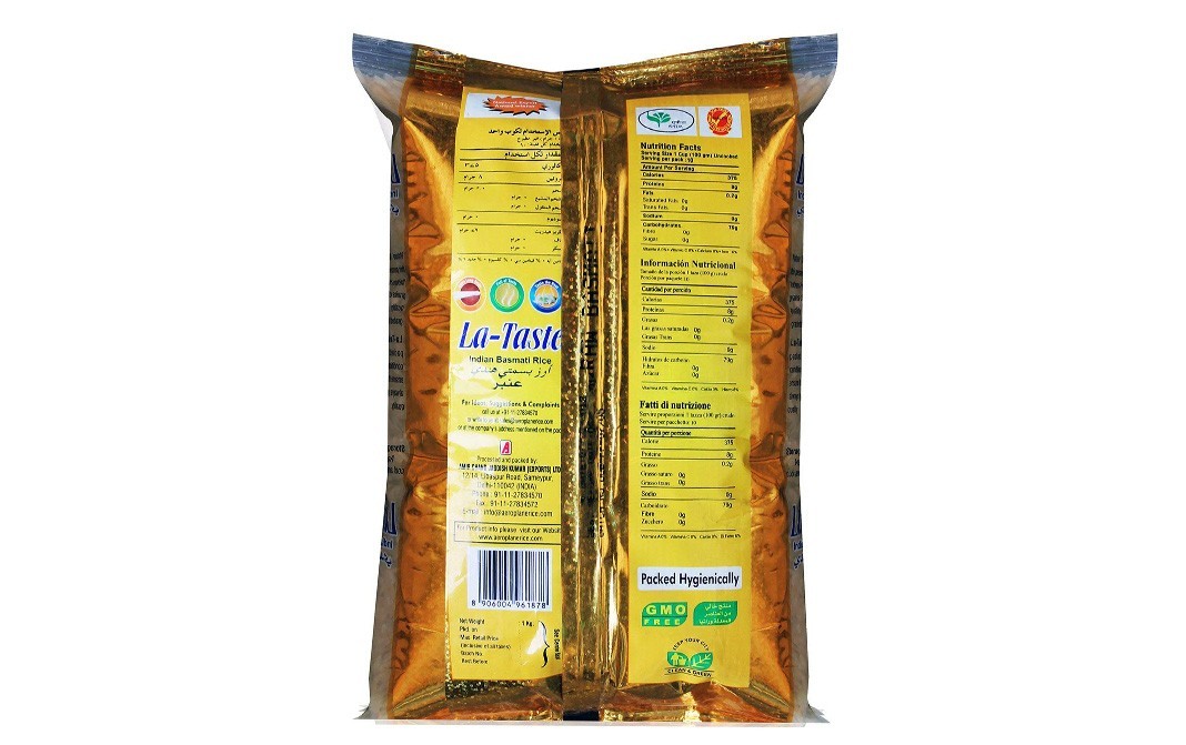 Aeroplane La-Taste Indian Basmati Rice   Pack  1 kilogram